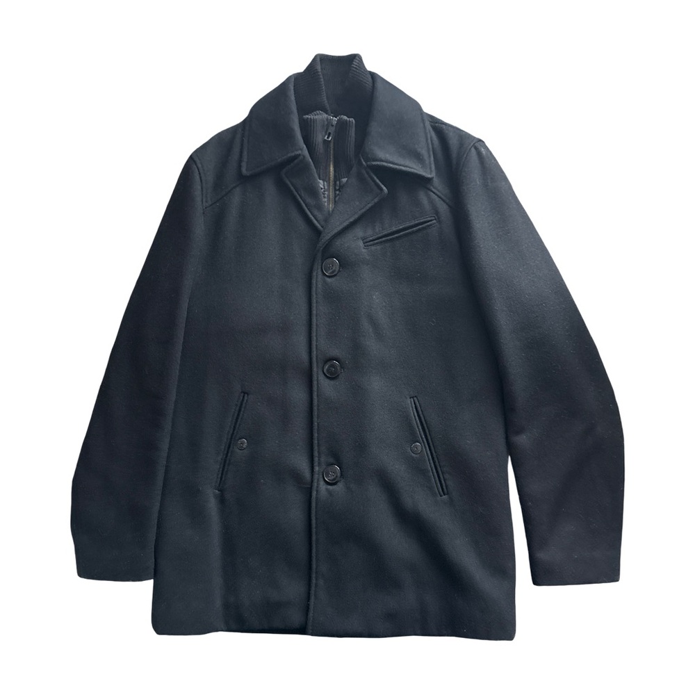 Jack & Jones Mens  Black Wool Coat - size Large